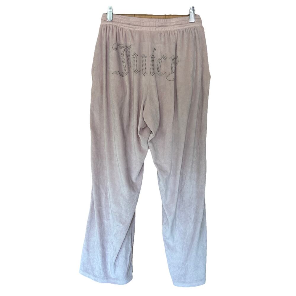 Juicy Couture Pink Velour Sweatpants Wm S Elastic Waist Drawstring Pockets Y2K